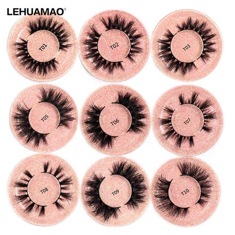 Lehuamao Luxury 5d Mink Hair False Eyelashes Wispy Cross Fluffy Mink