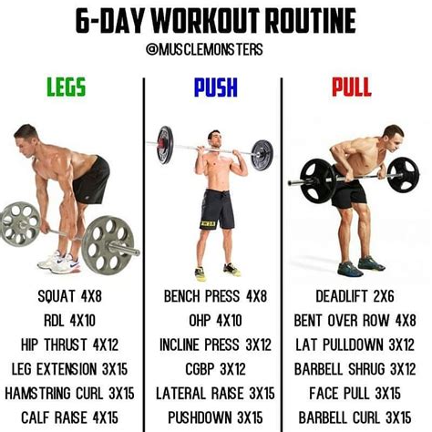 6 Day Muscle Building Workout By Musclemonsters Ill Be The First To