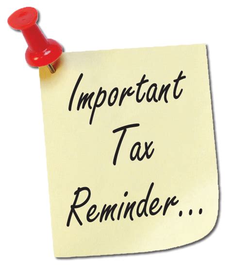 Tax Reminders Litcoachlady