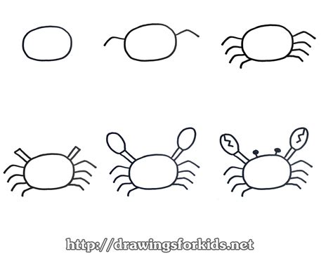 How To Draw A Crab For Kids