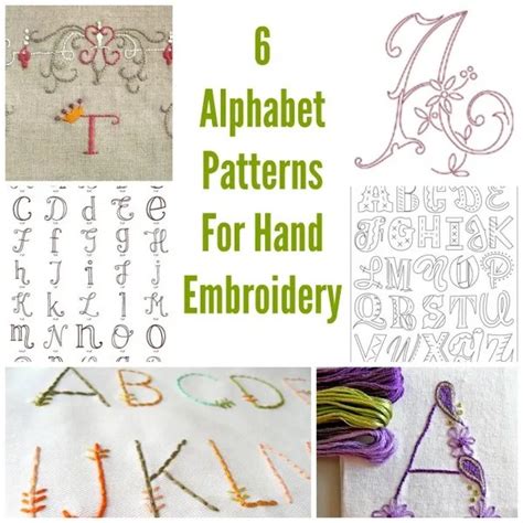 6 Alphabet Patterns For Hand Embroidery Needle Work