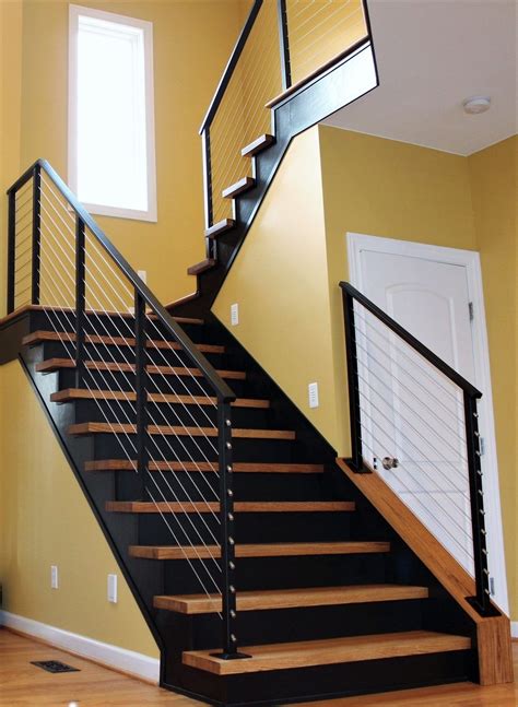 Stairs With Cable Rail Wood Stairs Stairs Interior Stairs