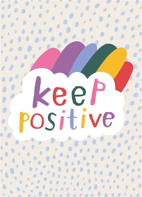 Keep Positive Rainbow Card Scribbler