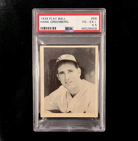 Hank Greenberg 1939 Play Ball Baseball Card 56 Psa 45 Very Good
