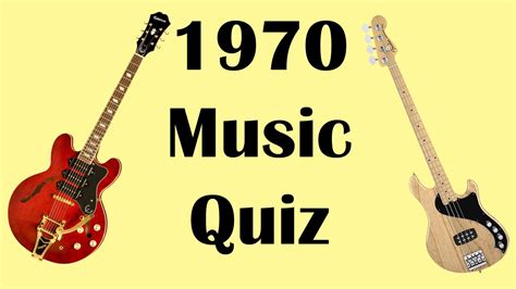 Musical entertainment has been highly popular over the years. 1970 Music Quiz - YouTube