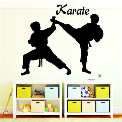 Wandtattoo Kinderzimmer Wandaufkleber Karate Karateka Karatekämpfer Kampf Sport Ebay