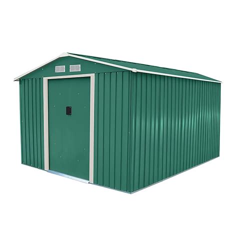 Charles Bentley 8ft X 10ft Metal Garden Storage Outdoor Shed Zinc Frame