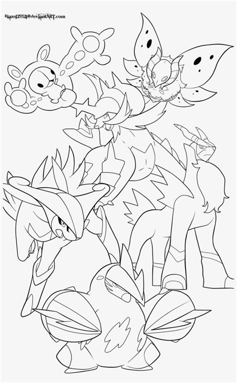 All Legendary Pokemon Coloring Pages Sketch Coloring Page