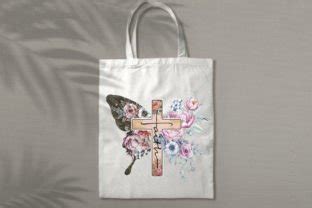 Butterfly Cross Faith Floral Graphic By Quoteer Creative Fabrica