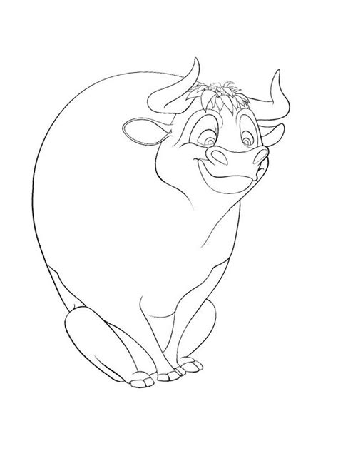 Kleurplaat Stier Ferdinand Leukekleurplaten.nl