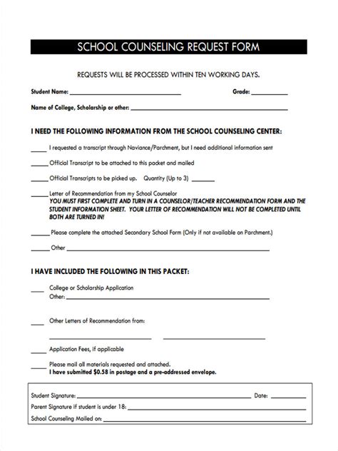Free 9 Student Counseling Forms In Pdf Ms Word