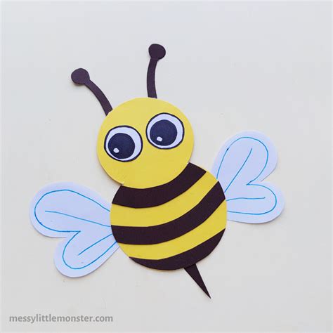 Valentine's Day Paper Bee Craft - Messy Little Monster