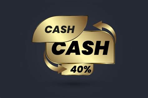 Ein Cash Back Banner Konzept Bis Zu 40 Prozent Verkaufsvorlage