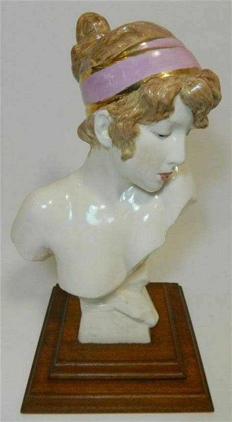 Ceramic Female Bust With Inscribed Nt Bustsheads Sculpturestatuary
