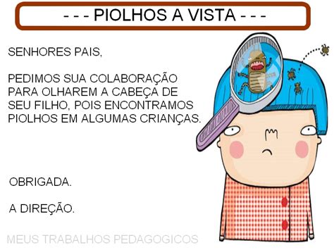 Bilhete Piolho Na Escola