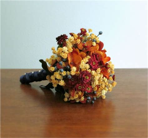 Quality china products · china's b2b impact award Mini bouquet in burnt orange, burgundy red, tan, and navy ...