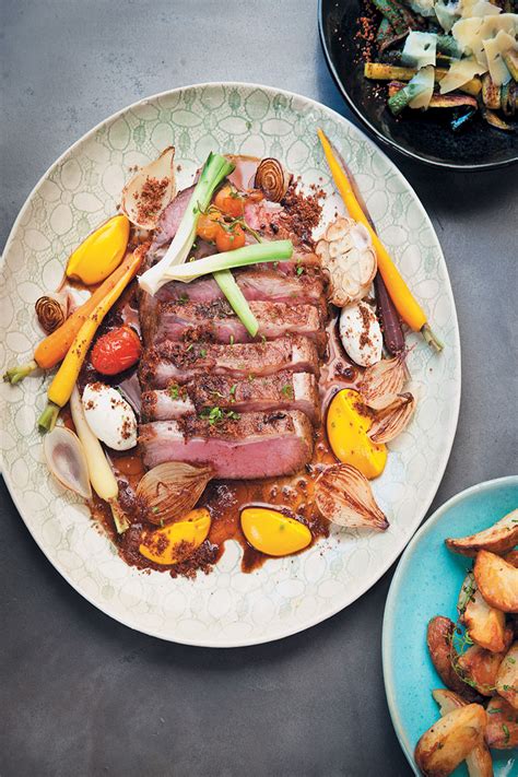 Roast, stirring vegetables often, until a meat thermometer inserted into thickest part of roast registers 140°f for medium rare, 1 hour 30 minutes to 1 hour 45 minutes. Roast beef with carrot, horseradish, duck fat potatoes ...