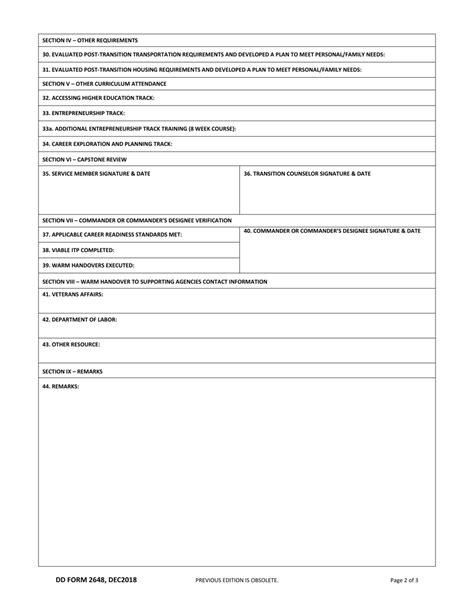 Dd Form 2648 Fill Out Sign Online And Download Fillable Pdf