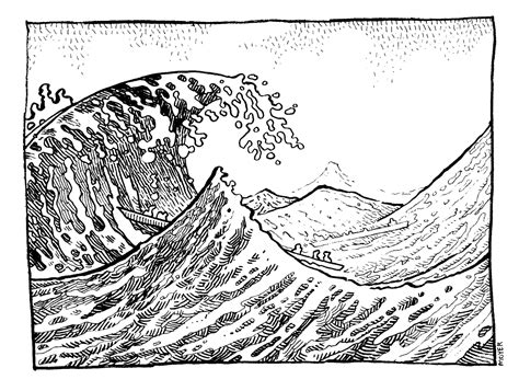 Ocean Drawing Waves Drawings