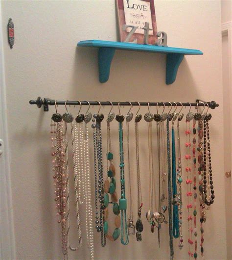Tension shower curtain rods are a good choice if you don't want to drill holes through your fiberglass, but if you want to install a more permanent curtain remove the shower curtain rod. DIY Necklace Hanger. I bought a curtain rod and intricate ...