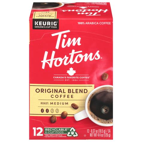 Save On Tim Hortons 100 Arabica Coffee Original Blend Medium Roast K