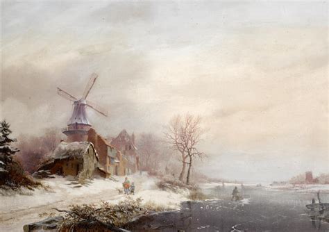 Bonhams Frederik Marinus Kruseman Dutch 1816 1882 Winter Landscape