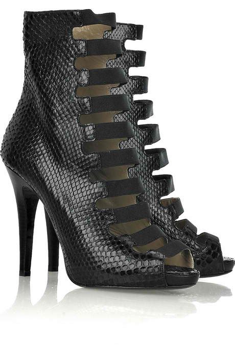 Womens High Heel Shoes Michael Kors Multi Strap Exotic Python High