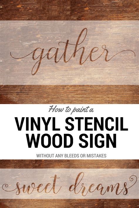 Vinyl Stencil Tutorial For Diy Painted Wood Signpallet Wood Sign