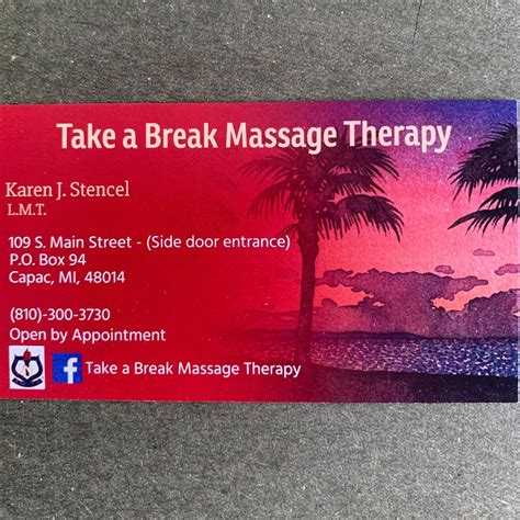 Take A Break Massage Therapy Capac Mi