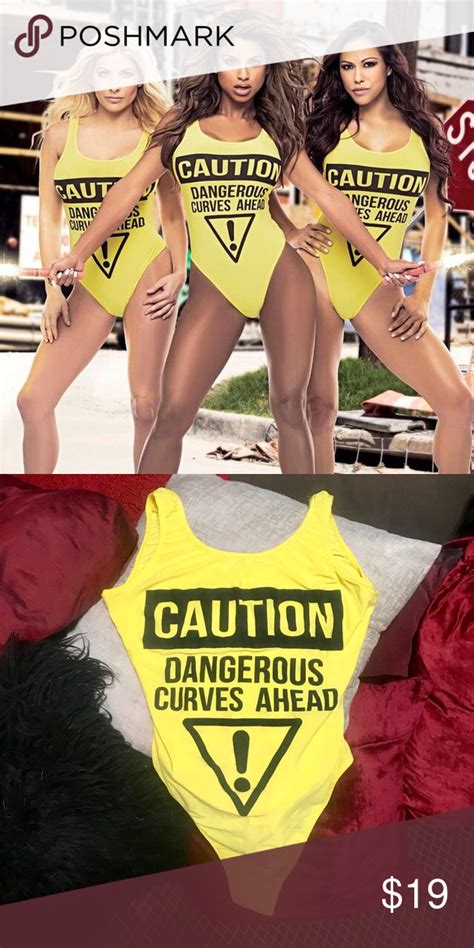 Yellow Dangerous Curves Swimsuit Bodysuit Swimsuits For Curves