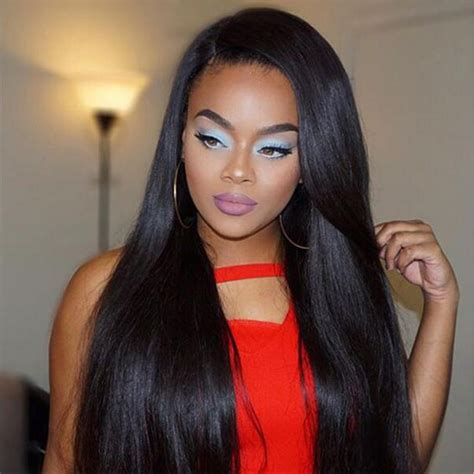 straight human hair wigs for black women natural black full lace wig and lace front wigs jk hair