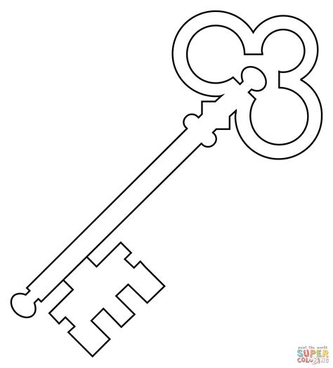 Unlock Creativity With Keys Coloring Pages Free Printable Key Designs