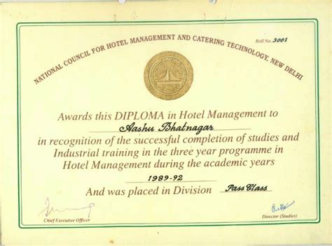 Diploma In Hotels Management Ihm Pusa 1992 Batch Hotel Management