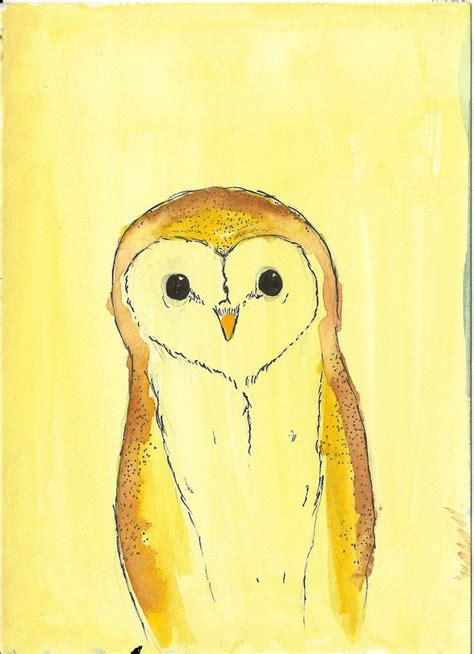 Barn Owl Owls Drawing Barn Owl Drawing Sunflower Painting