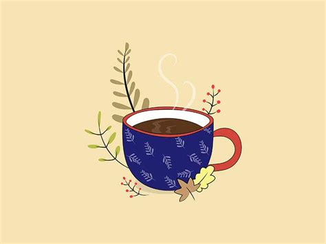 Coffee And Tea Cups Vector Illustration