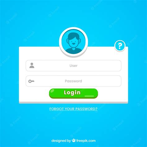 Free Vector Login Form Template With Avatar
