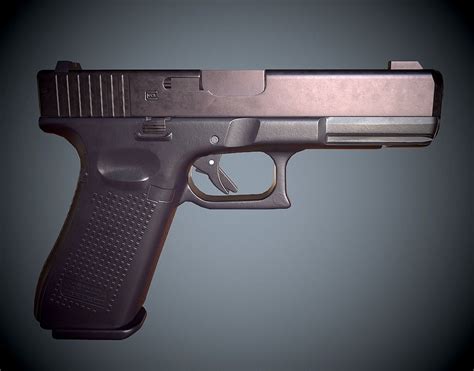 Glock 17 Pistol Low Poly 3d Model Vr Ar Ready Cgtrader