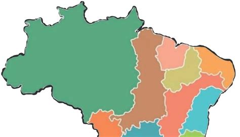 Examinando O Mapa Do Território Brasileiro A Seguir Na Escala