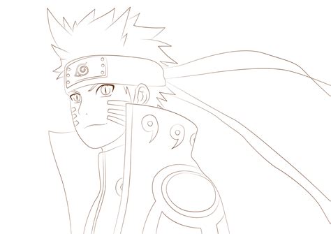 Naruto Kyuubi Mode Lineart By Tobeyd On Deviantart