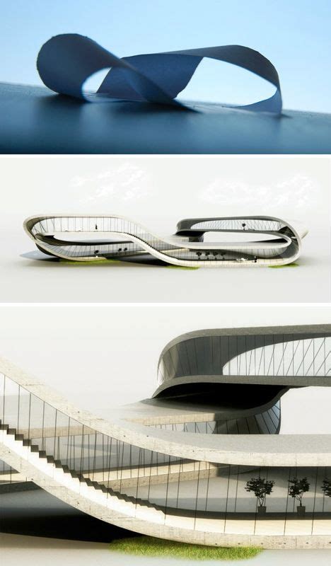 3d Mobius Strip Home Architecture Design Concept Concept