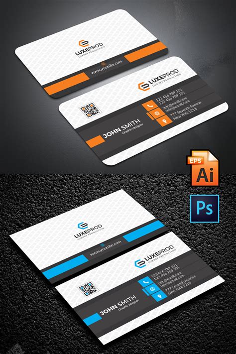 Customize your business card template to distinguish your business from your competitors. Simple Professional Business card Design Template in 2020 | Business cards corporate identity ...