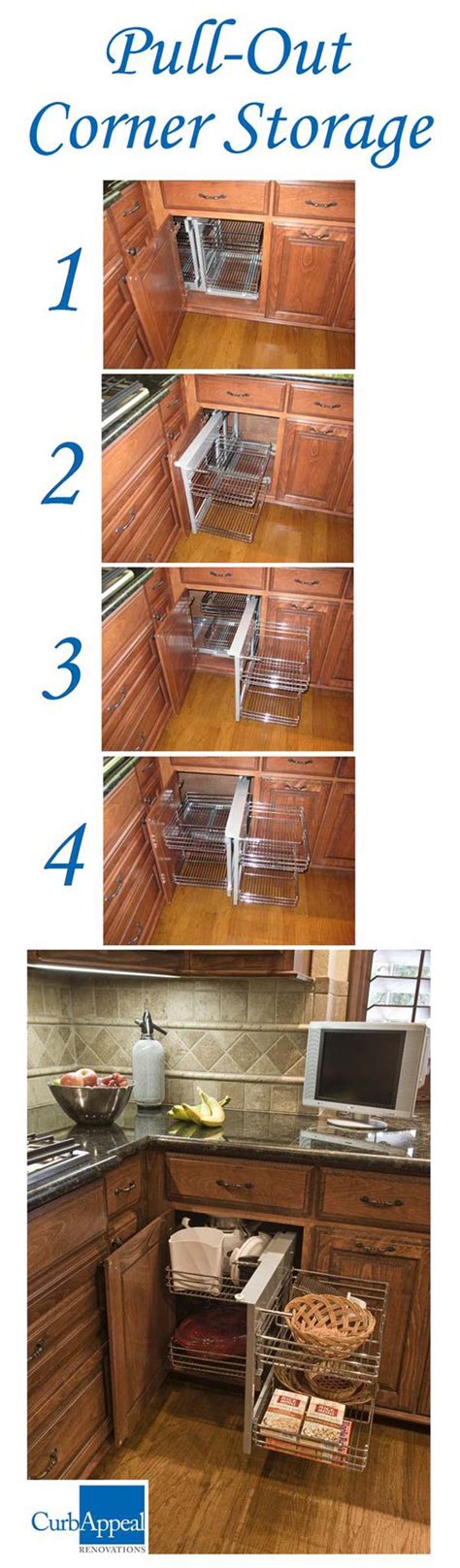 I've had other corner cabinet solutions in our previous homes including a lazy susan in our first home and simple drawers on each side of the corner in our second home that left the entire corner space. Fabulous Hacks to Utilize The Space of Corner Kitchen ...