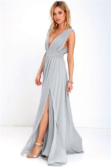 Light Grey Gown Maxi Dress Sleeveless Maxi 8400