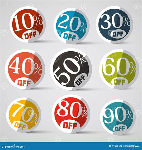 Discount Vector Circle Labels Stock Vector Illustration Of Promotion