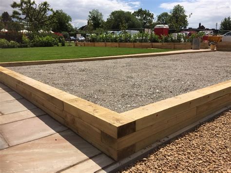 New Railway Sleepers Used For Boules Court