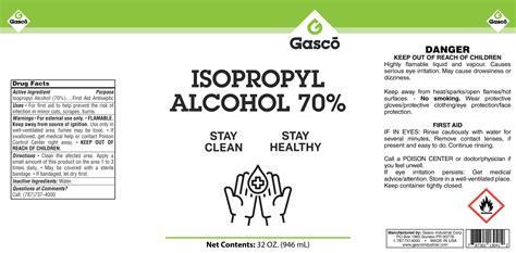 Gasco 70 Isopropyl Alcohol