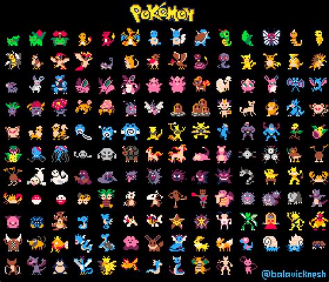 Search, discover and share your favorite pokemon pixel gifs. All 151 Gen 1 Pokemon Pixel Art by me! https://i.redd.it/l1xavzdt90f01.png #games #gaming # ...
