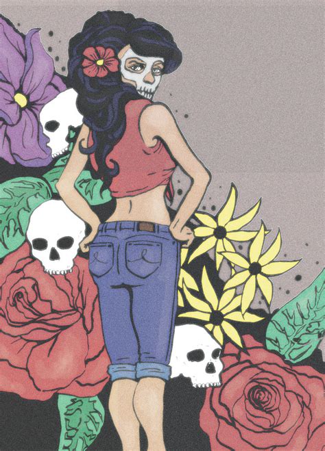 Day Of The Dead Pin Up By Leonardgirl On Deviantart