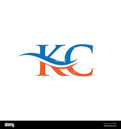 Initial Kc Letter Logo Design With Modern Trendy Kc Logo Design Stock
