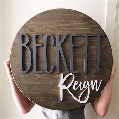 Excited To Share This Item From My Etsy Shop Round Name Sign Nursery